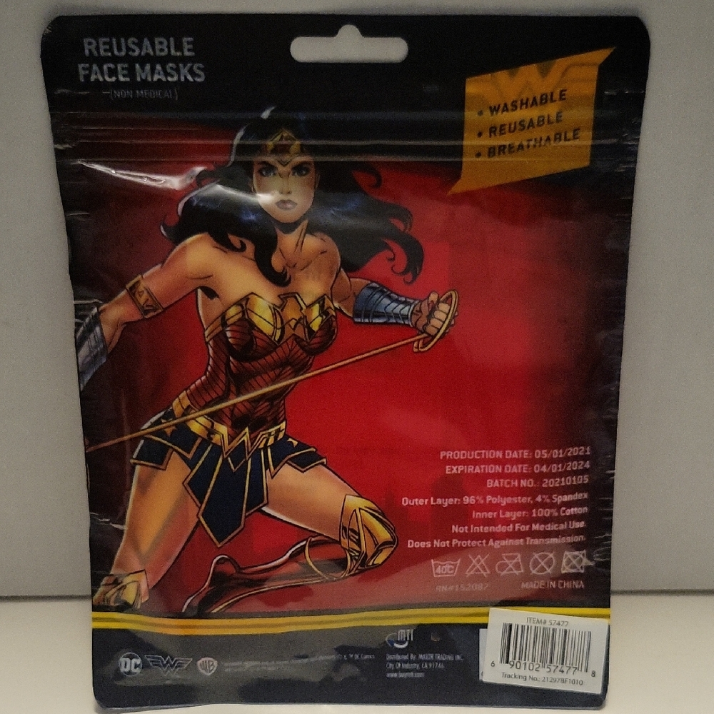 DC Reusable Face Masks - Red and Gold